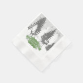 Winter Wonderland Paper Napkin - Green Servet (Hoek)