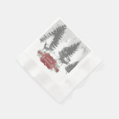 Winter Wonderland Paper Napkin - Rood Servet (Hoek)