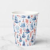 Winter Wonderland Papieren Bekers (Achterkant)