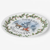 Winter Wonderland Papieren Bordje (Gekanteld)