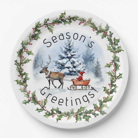 Winter Wonderland Papieren Bordje (Voorkant)