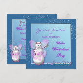 WINTER WONDERLAND PARTIJINVITATION - MULTI-DOELEIN KAART (Voorkant / Achterkant)