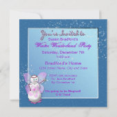 WINTER WONDERLAND PARTIJINVITATION - MULTI-DOELEIN KAART (Achterkant)