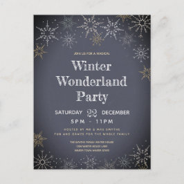 Winter Wonderland Party Holiday Uitnodiging Briefkaart