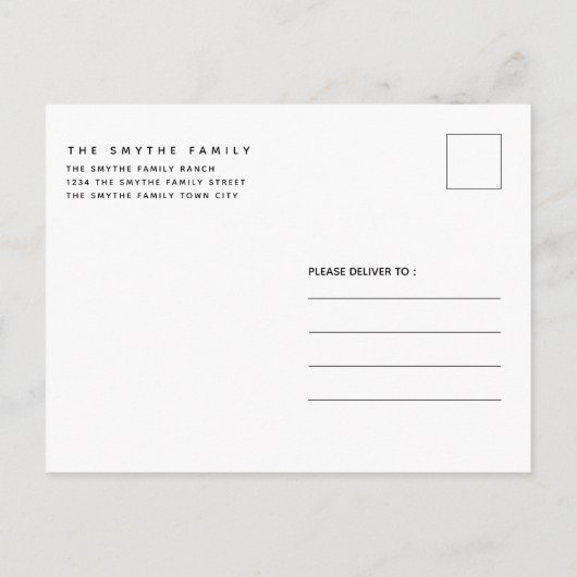 Winter Wonderland Party Holiday Uitnodiging Briefkaart (Achterkant)