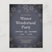 Winter Wonderland Party Holiday Uitnodiging Briefkaart (Voorkant)