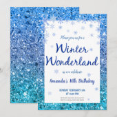 Winter Wonderland Party Invitation Kaart (Voorkant / Achterkant)