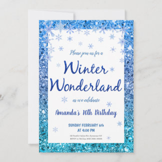 Winter Wonderland Party Invitation Kaart