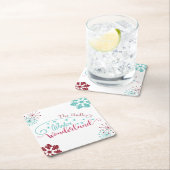 Winter Wonderland Party Kartonnen Onderzetters (Insitu)