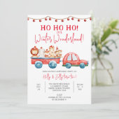 Winter Wonderland Party, Kerstmis Tweelingen Verja Kaart (Staand voorkant)