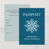 Winter Wonderland paspoort 18e verjaardag Kaart (Voorkant / Achterkant)