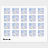 Winter Wonderland Pastel Lint Vierkante Sticker (Vel)