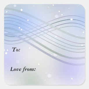 Winter Wonderland Pastel Lint Vierkante Sticker