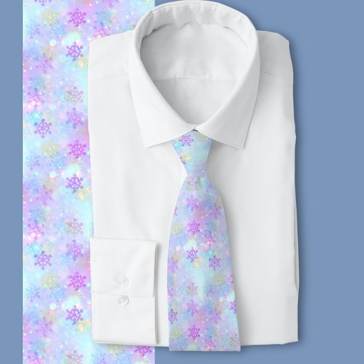 Winter Wonderland Pastel Snowflake Stropdas