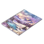 Winter Wonderland Patronen van Natuur Mountain Lak Notitieboek (Linkerzijde)