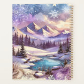 Winter Wonderland Patronen van Natuur Mountain Lak Planner (Achterkant)