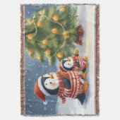 “Winter Wonderland Penguin” Christmas Penguin Deken (Voorkant Verticaal)