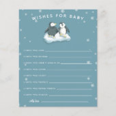 Winter Wonderland Penguins Blue Wishes for Baby (Voorkant)