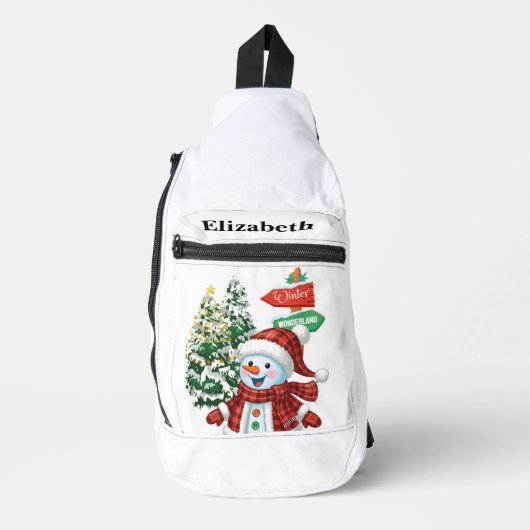 Winter Wonderland - Personalized Crossbody Bag Sling Bag (Voorkant)
