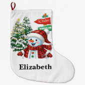 Winter Wonderland - Personalized Stocking Grote Kerstsok (Voorkant)