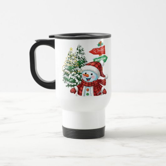 Winter Wonderland - Personalized Travel Mug Reisbeker (Links)