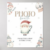 Winter Wonderland Photo Booth Tafelbord Poster (Voorkant)
