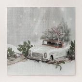 Winter Wonderland, pijnboom, auto Legpuzzel (Verticaal)