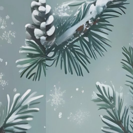 Winter Wonderland Pine Forest Peel and Stick Behang (Zoom)