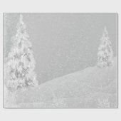 Winter Wonderland, Pine Tree Grey Holiday Cadeaupapier (Vlak)