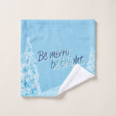 Winter Wonderland, Pine Tree Holiday Bad Handdoek (Wasdoekje)