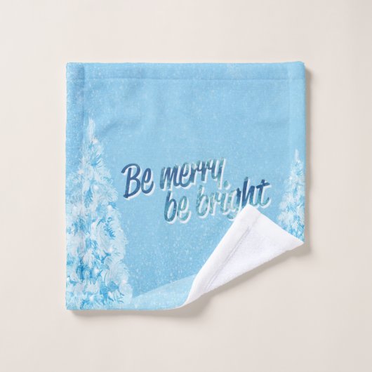 Winter Wonderland, Pine Tree Holiday Bad Handdoek (Wasdoekje)