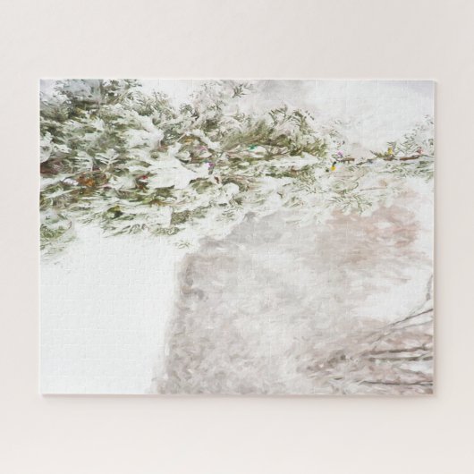 Winter Wonderland,Pine Tree,Snow Legpuzzel (Horizontaal)