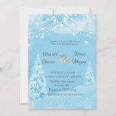 Winter Wonderland, Pine Tree Wedding Kaart (Voorkant)