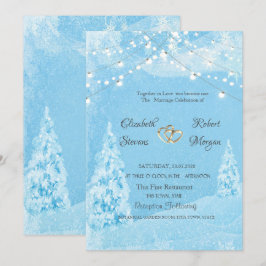 Winter Wonderland, Pine Tree Wedding Kaart