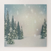 Winter Wonderland,Pine Trees,Forest,Snow Legpuzzel (Verticaal)