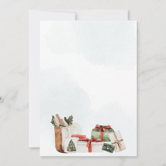 Winter Wonderland Pines kerstfeest Kaart (Achterkant)
