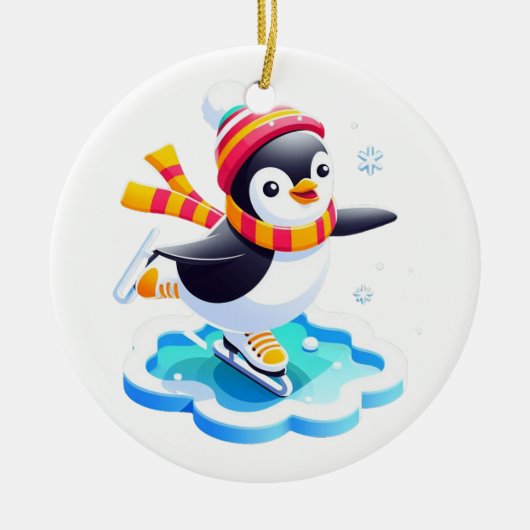 Winter Wonderland Pinguïn Keramisch Ornament (Voorkant)