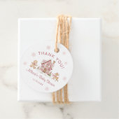 Winter Wonderland Pink Baby Shower Thank You Bedankjes Labels (In situ)