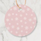 Winter Wonderland Pink Baby Shower Thank You Bedankjes Labels (Achterkant)