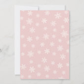 Winter Wonderland Pink Girl Baby Shower Kaart (Achterkant)