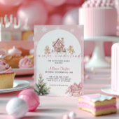 Winter Wonderland Pink Girl Baby Shower Kaart