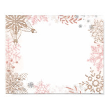 Winter Wonderland Pink Gold Poster