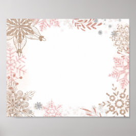 Winter Wonderland Pink Gold Poster