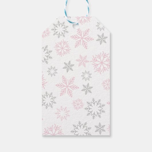 Winter Wonderland Polar Bea meisje gunst bedankt c Cadeaulabel (Achterkant)