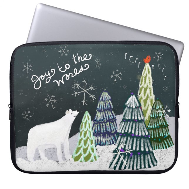 Winter Wonderland Polar Beer Laptop Mouw Laptop Sleeve (Voorkant)