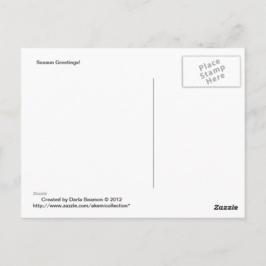 Winter Wonderland Polar Beren Briefkaart (Achterkant)