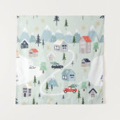 Winter Wonderland: poolkerstmis Beer Wandkleed (Voorkant)