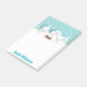 Winter Wonderland Poolvos Post-it® Notes (Schuin)