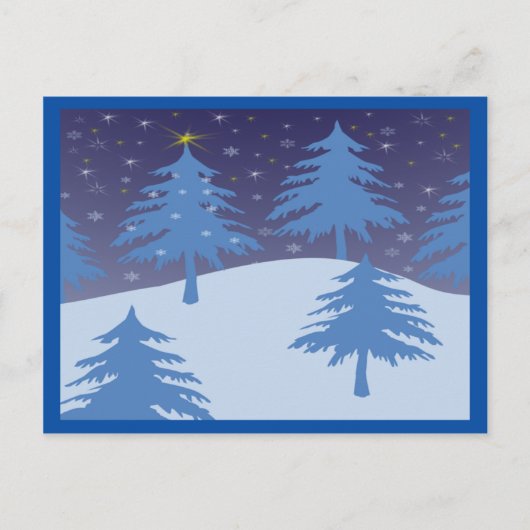 winter wonderland postcard horizontal briefkaart (Voorkant)