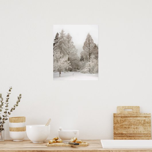 Winter Wonderland Poster Winter Vancouver Print (Keuken)